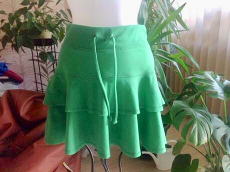 Úpletová sukňa/33, papaya,s