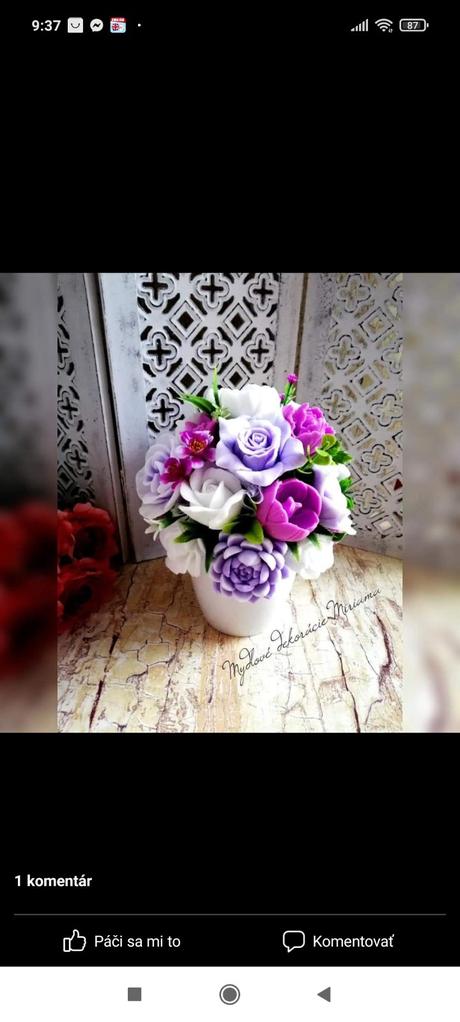 Voňavé mydlové kytice,