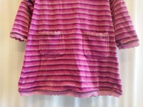 Dievčenské pásikavé zamatové šaty, monsoon, 98-104, monsoon,104