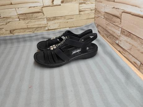 Rieker 37 - dámske čierne sandále, rieker,37