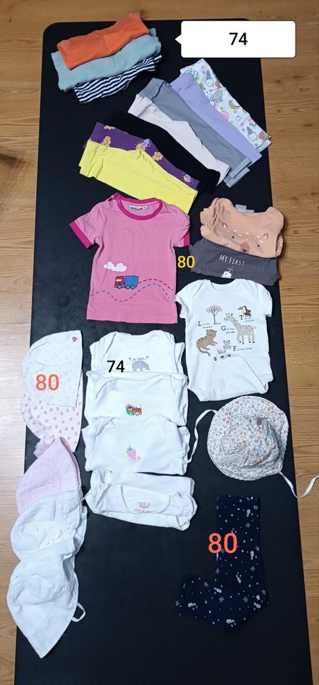 Balík oblečenia pre dievča , 100ks, 68–80