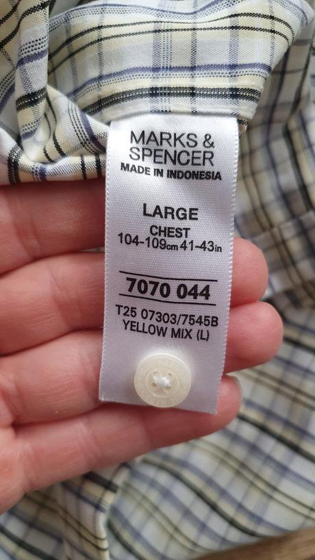 Košeľa - žlto čierna, marks & spencer,l