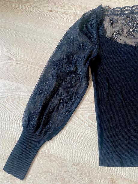 Elegantný čipkový pulover, morgan,s