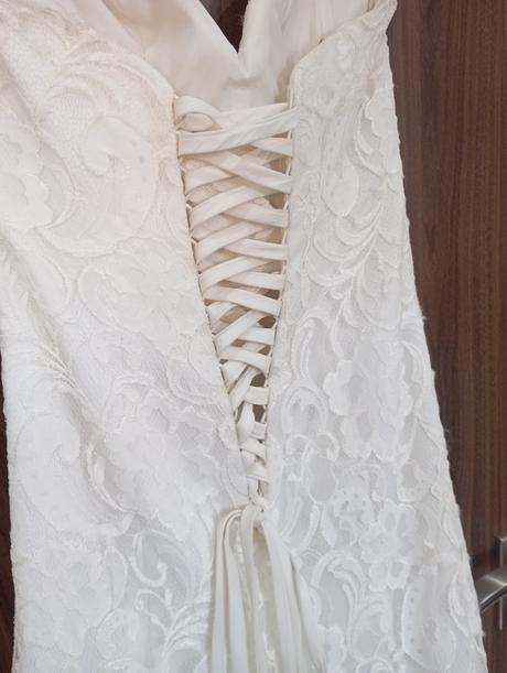 Čipkované svadobné šaty, 42 / l / m