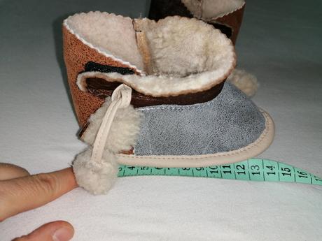 Baby topánočky s pravou kožou a ovčou vlnou z jarm, 21