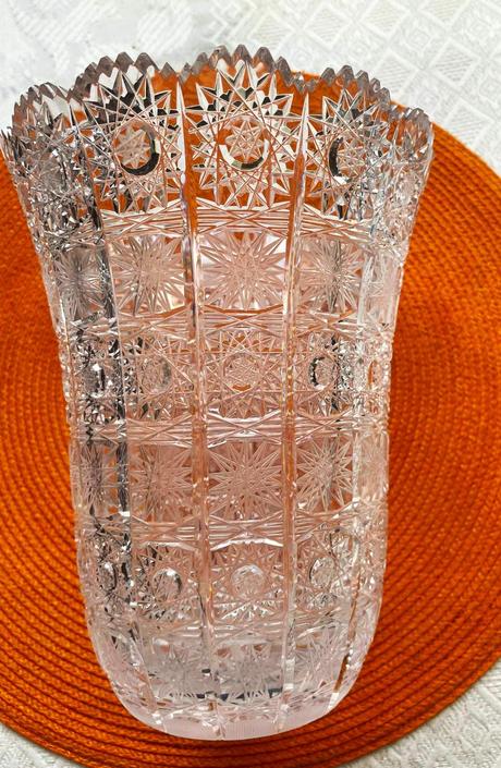 Masívna kryštálová váza bohemia, 