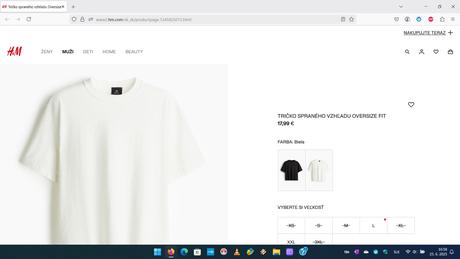 Tričko hm oversize biele, h&m,l