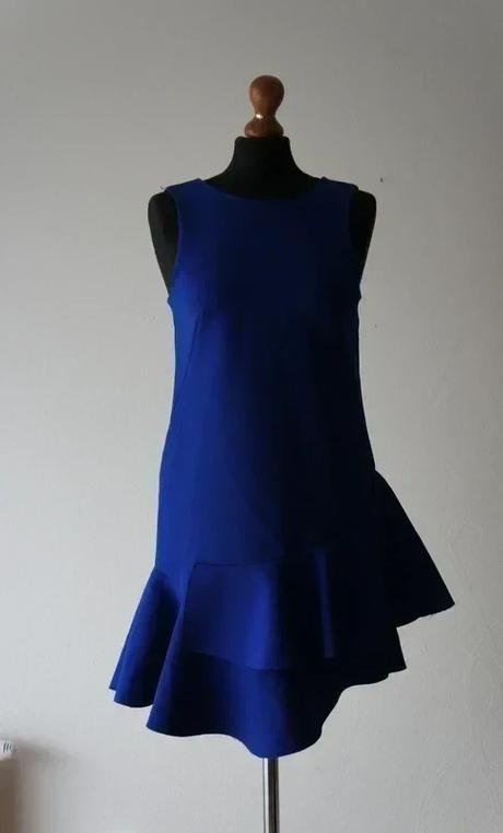 Ponukám  kráľovské modré mini šaty sú priliehavého, h&m,xs