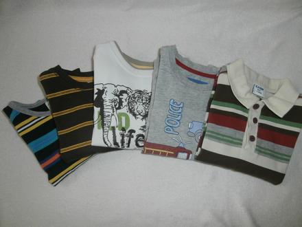 Balík tričiek 5ks  86/98, 86–98