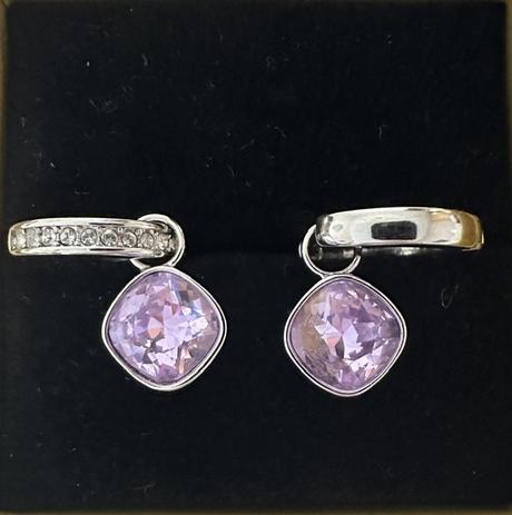 Súprava náušnice + prsteň striebro so swarovski, swarovski