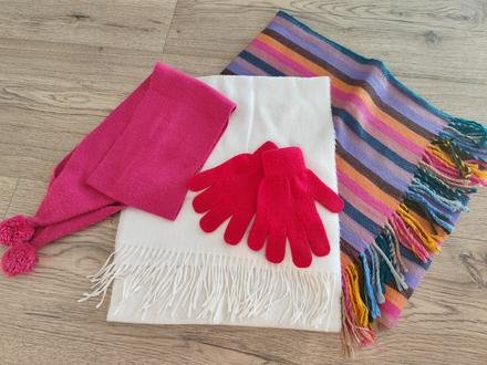 3ks detský šál + rukavice, 