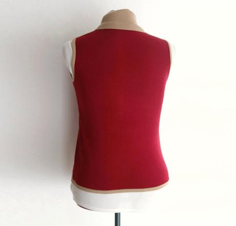 Rolák bez rukávov s ozdobným štepovaním, l