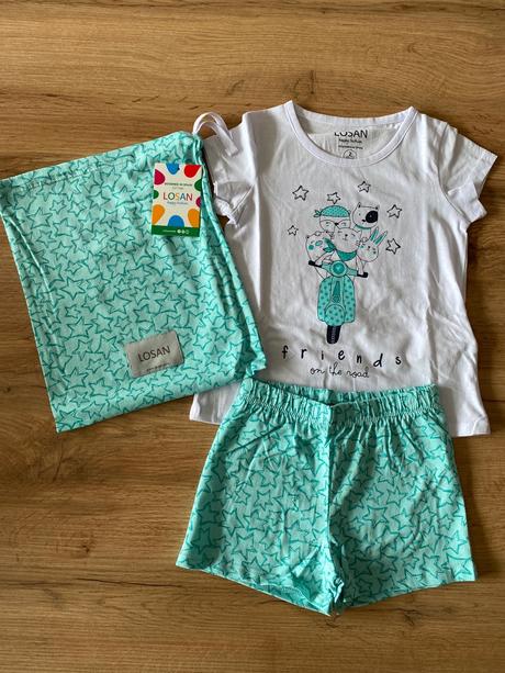 Pyzamko hviezdička zelena, losan,98 / 104 / 110 / 122