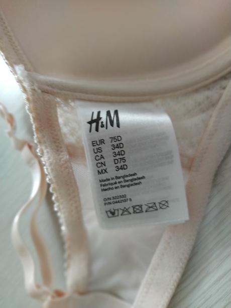 Svetlo ružová podprsenka/len vyprata/, h&m,75d