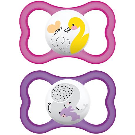 Mam silikónový cumlík air pink 2ks, 6m+, 