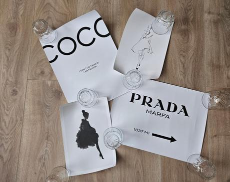 Sada plagátov desenio coco, prada, dancer, catwalk, 