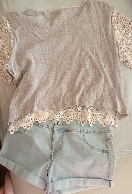 Nádherné krajkované tričko top s/l, m