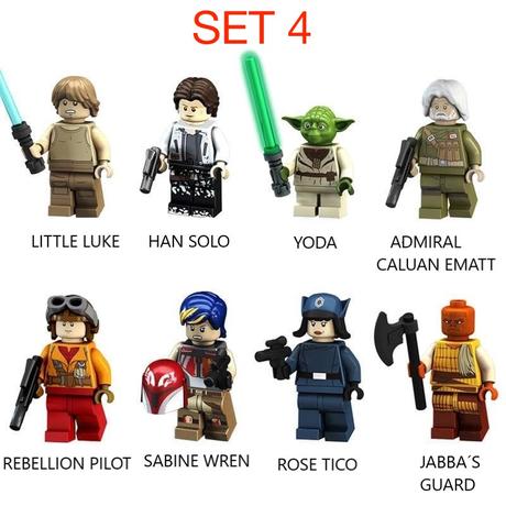 Rôzne figúrky star wars 8 (8ks) typ lego - nové,