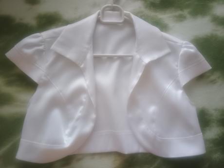 Bolerko biele saténové m top stav, m