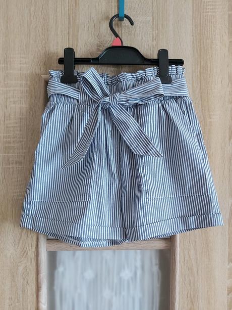 Modré dámske pruhované kraťasy only smilla, only,xs