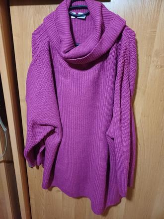 Damsky cyklamenovy pulover 52/54, xxxl