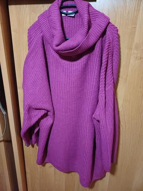 Damsky cyklamenovy pulover 52/54, xxxl
