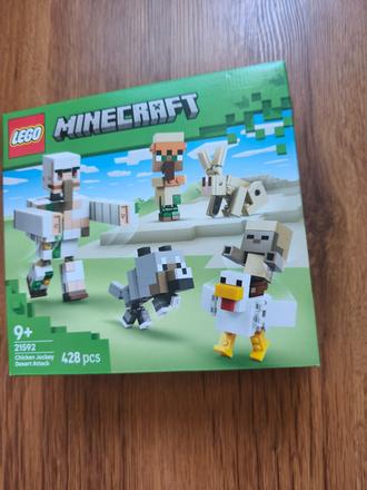 Lego minecraft 21592 kurací džokej a útok v púšti,