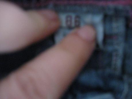 Riflová suknička, 86, 86