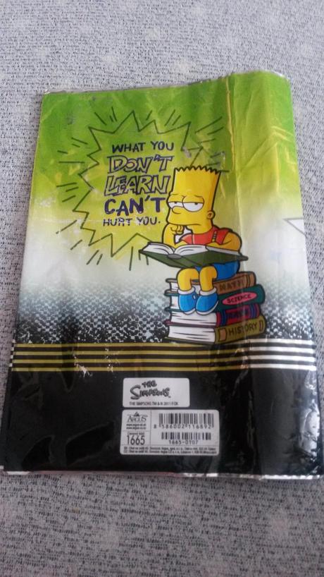 Bart simpson obal na malý zošit,