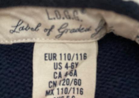 Svetrík s kontrastnými blokmi 110/116, h&m,116