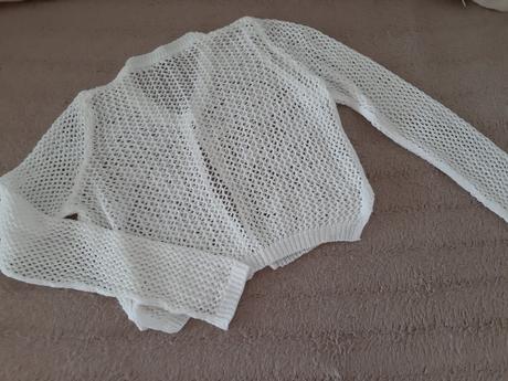 Svetrik biely benetton, benetton,128