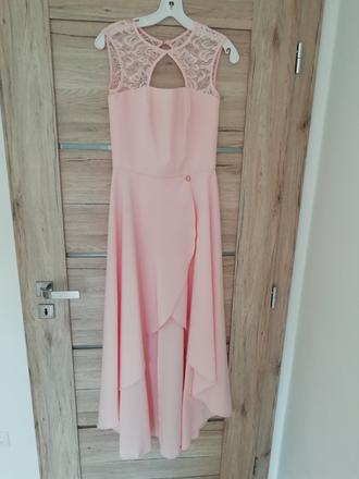 Marhuľkové asymetrické šaty xs, s s bolerkom, s