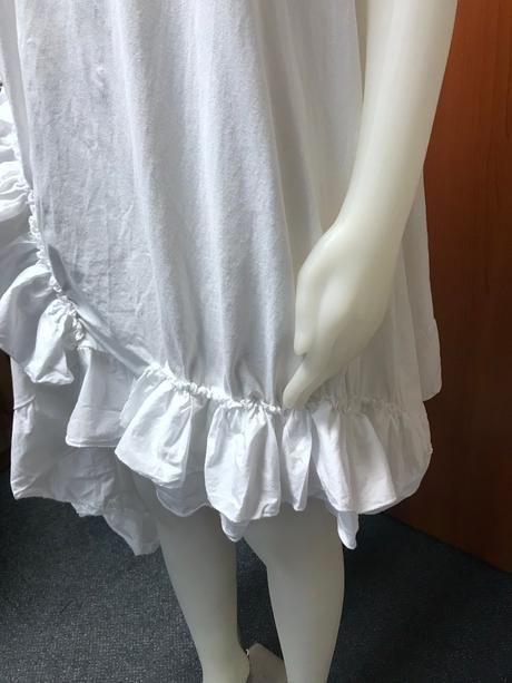 Bavlnené šaty s košeľovým volánom, uni,