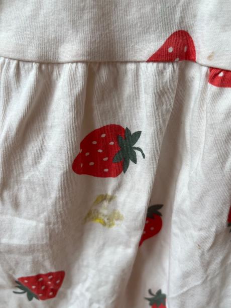 2 bavlnené šaty, žlté a jahodové, 104, h&m,104