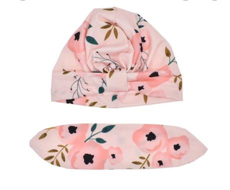 Dievčenské čiapočky "turban" 6mesiacov-1,5 roka, 74 / 80 / 86