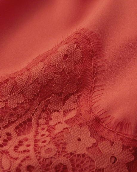 Coralova bluzka s cipkou abercrombie&fitch vel.m/l, abercrombie&fitch,l / m