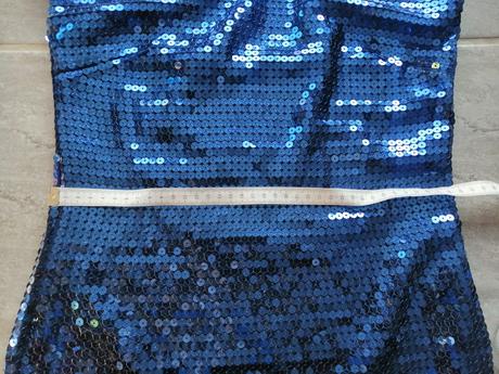 Flitrové pružné šaty asos, vm, kráľovská modrá, m