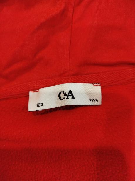 Červená mikina, c&a,122