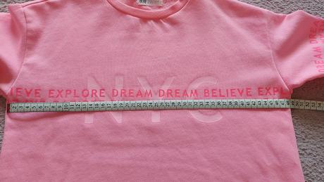 Mikina ružová neon č.146/152, h&m,146