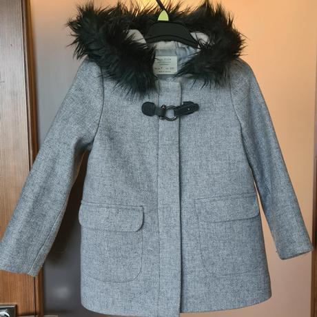 Sivý dievcensky kabat 122, zara,122