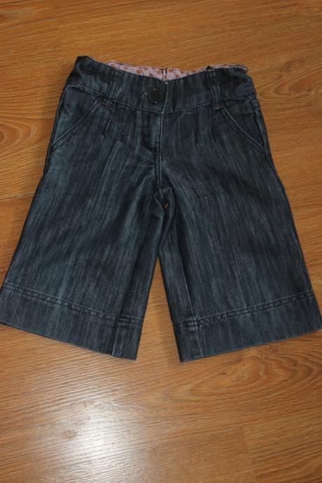 Rifľové široké šortky - 2-3x oblečené, next,116