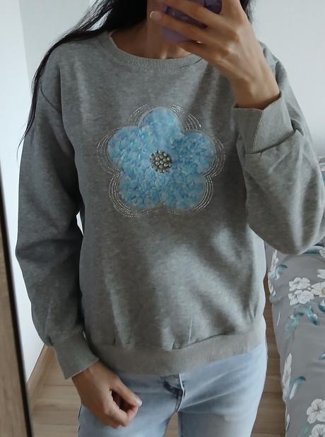 Seda mikina s kvetom, m