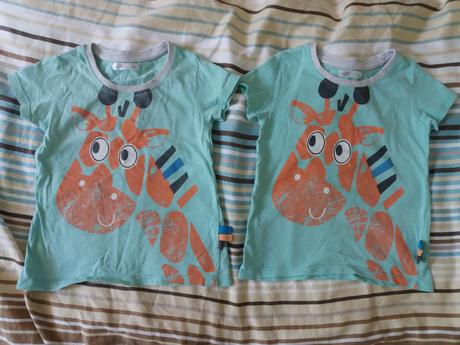 Tričko vzor žirafa dvojičky, pepco,86