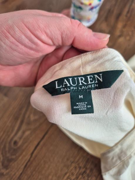 Krémova blúzka ralph lauren, ralph lauren,m