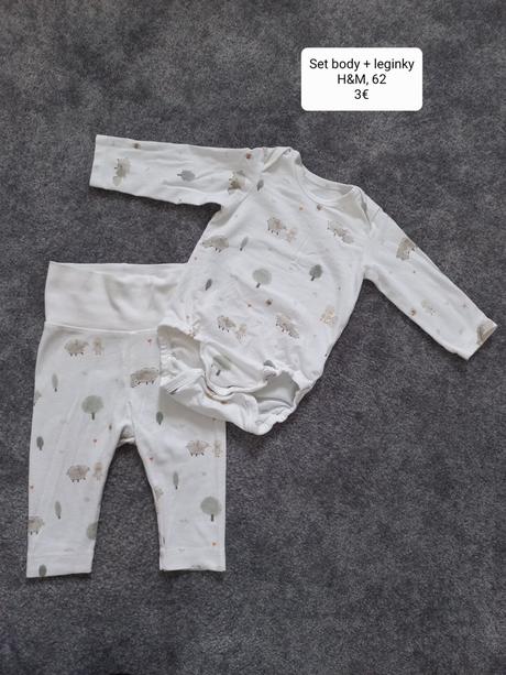 Set - body + leginky, h&m, 62, h&m,62