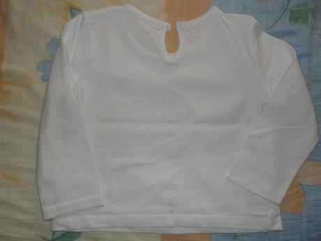 Biele tričko s dl. ruk, 9 - 18 mes. , tesco,80