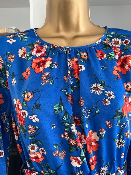 Modré kvetovane šaty orsay, orsay,38