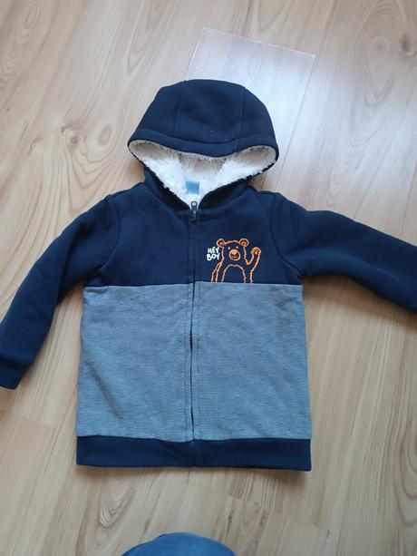 Zateplená mikina na zips s kapucňou, dopodopo,92