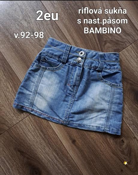 Riflová suknička bambino, bambino,92