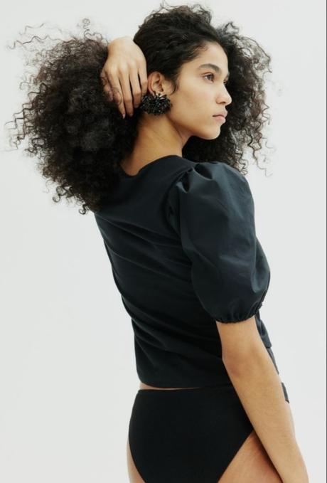 Top s balonovymi rukávmi, h&m,xs